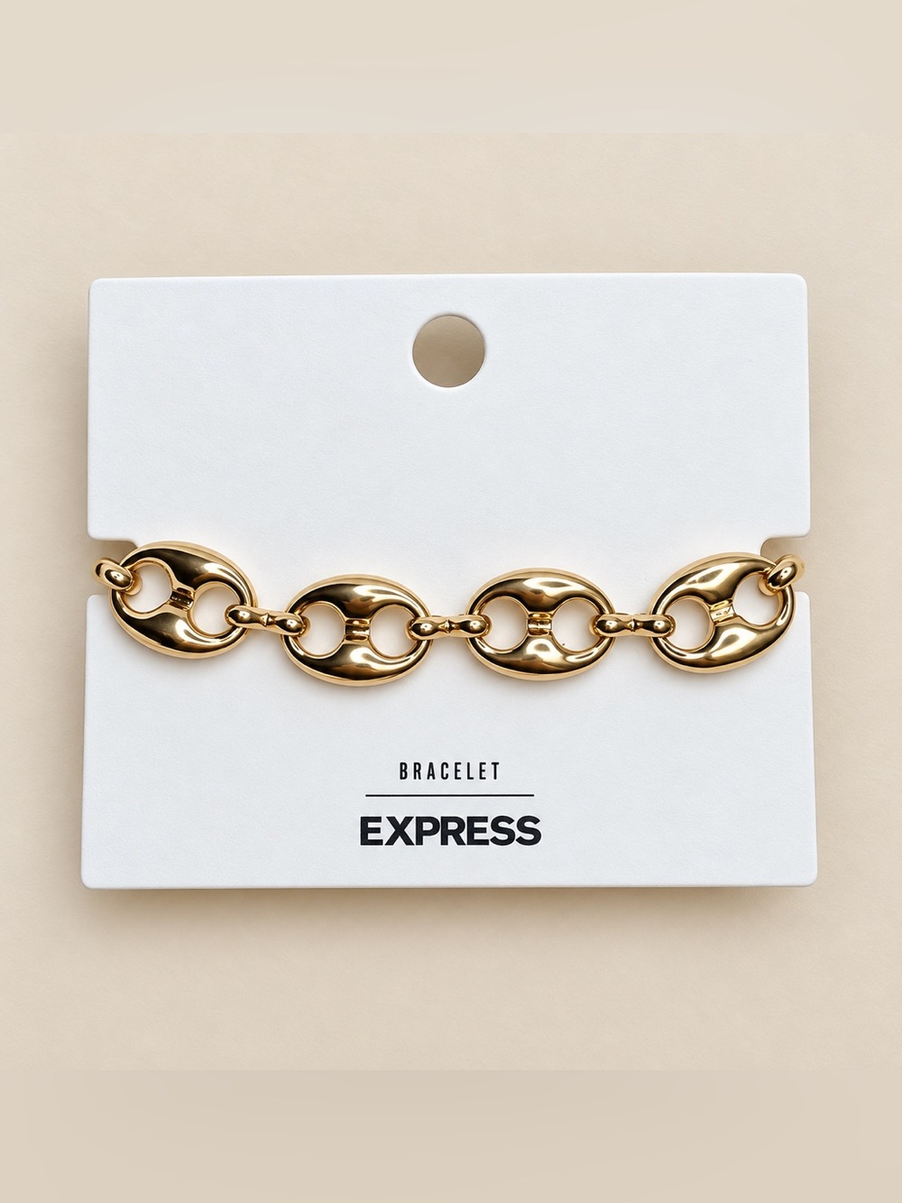 Express Gold Tone Chunky Oval Link Toggle Bracelet NWT $20